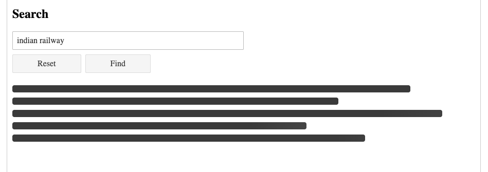 Loading placeholder (skeleton) while the AI answer is fetched