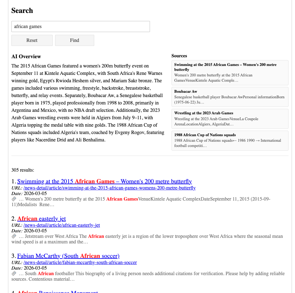 Search with a term