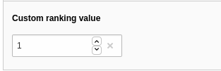 Page with custom ranking value set