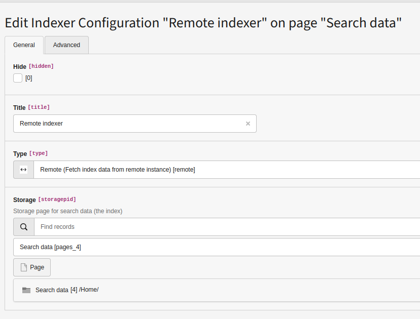 Add an indexer configuration